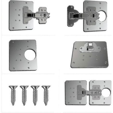 Scharnierreparaturplatte Für Möbel, Schubladen, Fenster, Edelstahl, Ns2 Reparaturzubehör - 2 Stück.