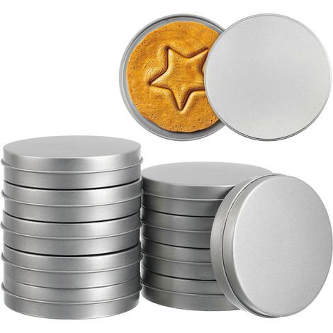 Set Mit 10 Metalldosen Zur Aufbewahrung Von Süßigkeiten, Keksen Und Snacks – 9,00 X 9,00 X 2,00 Cm – A