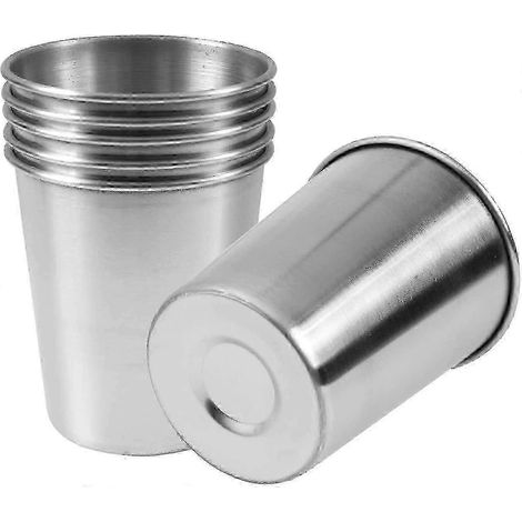 Set Mit 6 Unzerbrechlichen Edelstahlgläsern À 230 Ml (8 Oz) – Guter Zustand