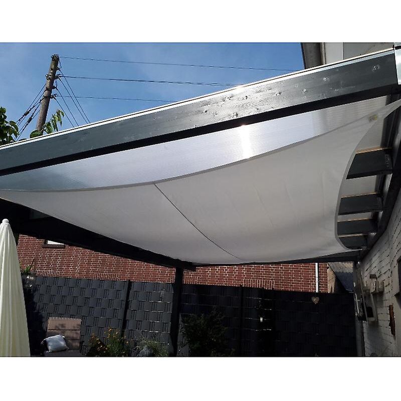 Quadratischer, Grauer Sonnenschutz Aus Wasserabweisendem Polyestergewebe Für Terrasse, Garten, Balkon – 250 X 250 Cm
