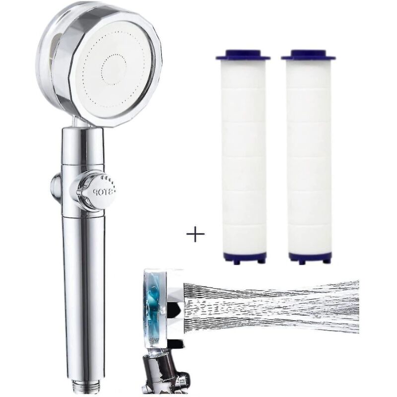 Hochdruck-duschkopf Mit Filter, Duschkopf Für Hartes Wasser, Leistungsstarker Duschkopf Für Niedrigen Wasserdruck, Turbo-spa-duschkopf Mit Wasserdruckregulierung