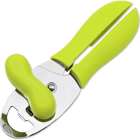 Manueller 4-in-1-dosenöffner Mit Rutschfestem Griff (grün)