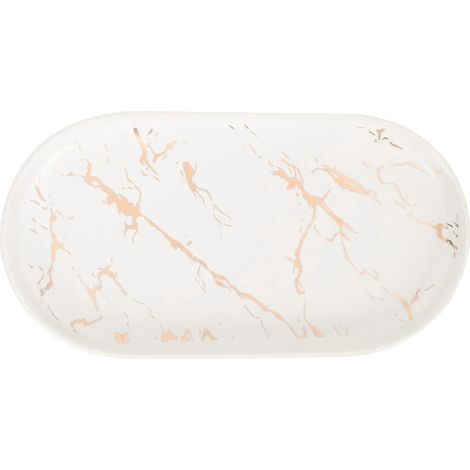 Aufbewahrungsschale Mit Marmormuster Für Bad Und Schmuck – 19,5 X 10,8 Cm – Grün