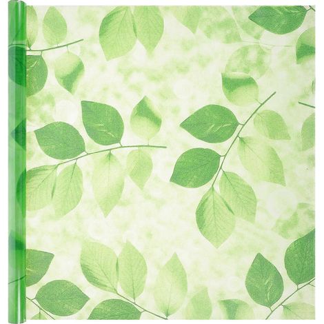 1 Rolle Blickdichte Fensterfolie, Grünes Blattmuster, Fensteraufkleber Für Zuhause – 200 X 45 Cm – Grün