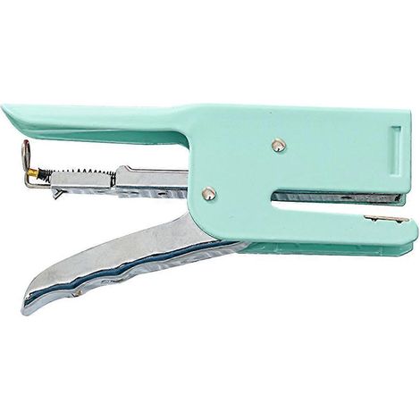 Praktischer Handhefter Fürs Büro, Multifunktionaler Metallhefter Für Akten, Handlicher Handhefter – 16,8 X 2,3 Cm – Grün