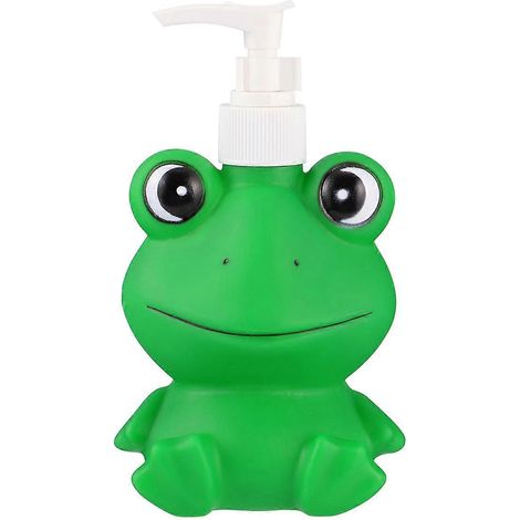Leere, Multifunktionale Shampoo-spenderflasche Für Kinder, Grünes Frosch-design (300 Ml). – 18 X 8 X 8 Cm – Grün