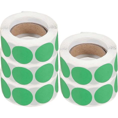 Rollen Selbstklebende, Runde Punktetiketten Für Inventur Und Ablage. – 2,5 X 2,5 X 0,1 Cm – Grün