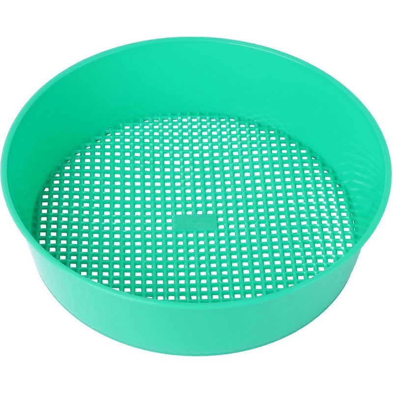 Gartensieb Aus Kunststoff Für Kompost, Erde, Kieselsteine, Gartengerät – 20,50 X 20,50 X 5,50 Cm – Grün