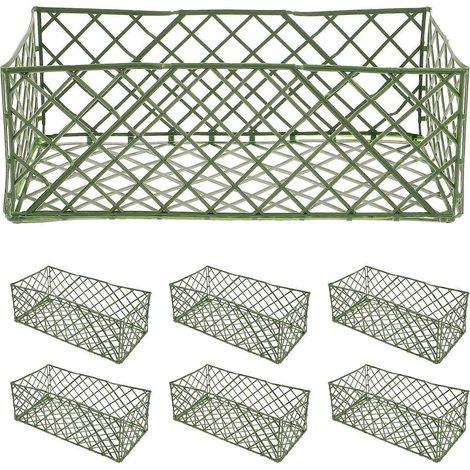 10 Pflanzgefäße, Blumenrahmen, Zubehör Für Blumenarrangements (grün) – 23,5 X 11 Cm – Grün