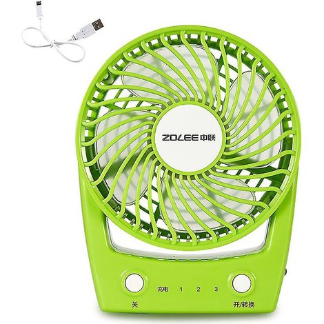 Kleiner Tischventilator Für Den Schreibtisch, 3 Geschwindigkeitsstufen, Leiser Betrieb, Usb-stromversorgung