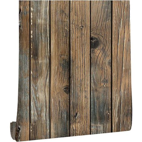 Abnehmbare Tapete In Holzoptik (gealterte Dielen Und 3d-holzterrasse) – 600 X 45 X 0,2 Cm – Schwarz