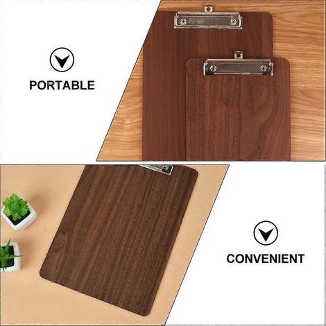 Set Mit 2 Menükartenclips Aus Holz Für Küche Und Gastronomie – 31,25 X 22,5 Cm – Hellbraun