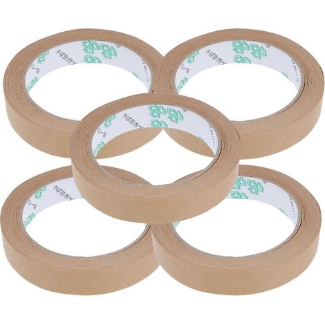 Packung Mit 5 Kraftpapier-klebebändern Für Heimwerkerprojekte, Reißfeste Und Selbstklebende Klebebänder Für Verpackungen – 10,00 X 10,00 X 2,40 Cm