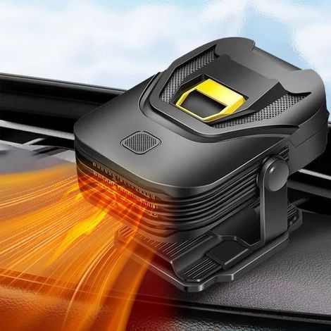 Autoheizung – Verbesserter Tragbarer Windschutzscheiben-entfroster 12v 150w 2-in-1 Schnellheiz- Und Kühlventilator Mit 360°-drehfuß, Kompatibel Mit Fahrzeugen