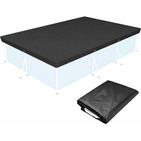Rechteckige Poolabdeckung 221 X 150 Cm – Reißfestes 420d Oxford-gewebe – Wasserdicht Und Schmutzabweisend – Elastische Befestigungsschnur