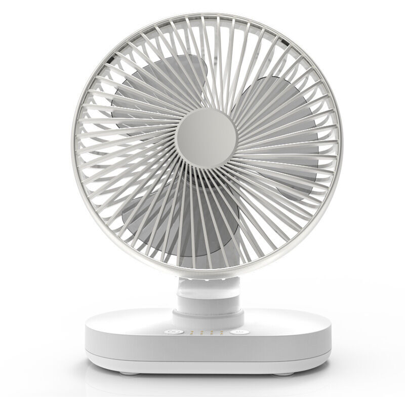 Leiser 6,5-cm-tischventilator – 4 Geschwindigkeitsstufen Mit Automatischer Oszillation – 4000-mah-akku – Bis Zu 20 Stunden Laufzeit – Modernes Design