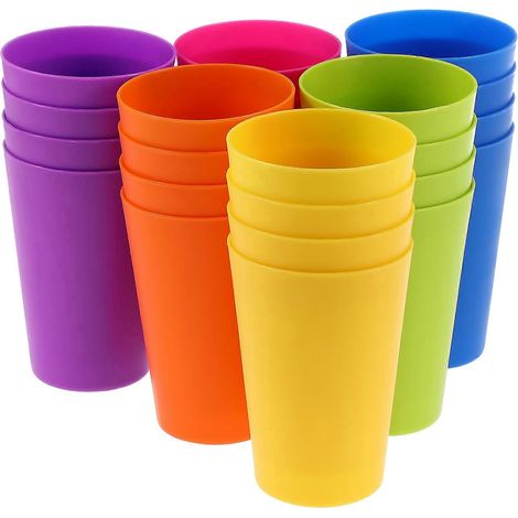 Set Mit 24 Farbenfrohen Plastikbechern Mit Teddybärmotiven Für Partys Und Getränke. – 10,3 X 7 Cm – Bunt