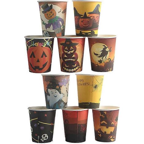 Packung Mit 20 Einweg-pappbechern Für Halloween (zufälliges Design) - M