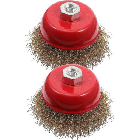 Set Mit 2 Drahtbürsten Für Bohrmaschinen, Ersatzteile Für Drahtbürsten. – 7,6 X 7,6 Cm