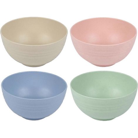 Set Mit 4 Unzerbrechlichen Und Wiederverwendbaren Schüsseln Für Müsli, Reis, Salat Und Haferflocken – 12,00 X 12,00 X 6,00 Cm
