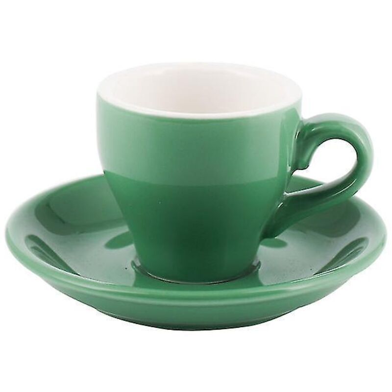 Macaron Espresso Italienischer Schwarzer Kaffee Smaragdtasse