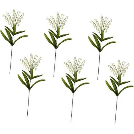 Set Mit 6 Stielornamenten, Glockenförmige Dekorationen Für Zuhause, Lange Seidenpflanzen, Frühlingsblumenarrangement, Foto-requisiten, Orchideenzweige, Gartenblumen Für Bräute