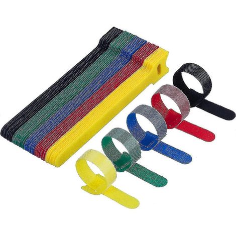 Packung Mit 100 Wiederverwendbaren Kabelbindern, Kabelorganisator, Selbstklemmendes Befestigungssystem.