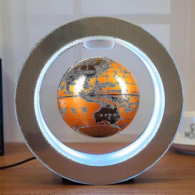 Schwebende Led-rundkugel, Magnetische Levitation, Antigravitationslicht, Mehrfarbig – Au-stecker – Gold