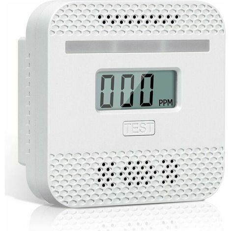 Intelligenter Kohlenmonoxidmelder Mit Lcd-bildschirm, Entspricht Der Norm En 50291, Mit Testtaste Und Led-statusanzeige (mini 1 Stück) – Dou
