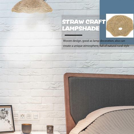 Hängelampenschirm, Gewebter Lampenschirm, Geflochtener Strohlampenschirm, Lampenschirmüberzug Für Kronleuchter – 20 X 5,5 Cm – Olivgrün
