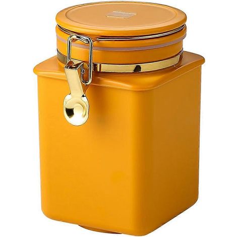 Luftdichter Aufbewahrungsbehälter Für Kaffeebohnen – 16,5 X 13,5 X 11 Cm – Orange