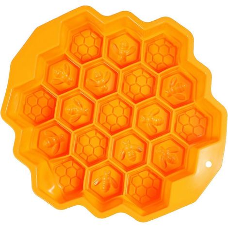 Einzigartige Silikonform, Schicke Wabenförmige Backform, Backwerkzeug – 24 X 23 Cm – Orange