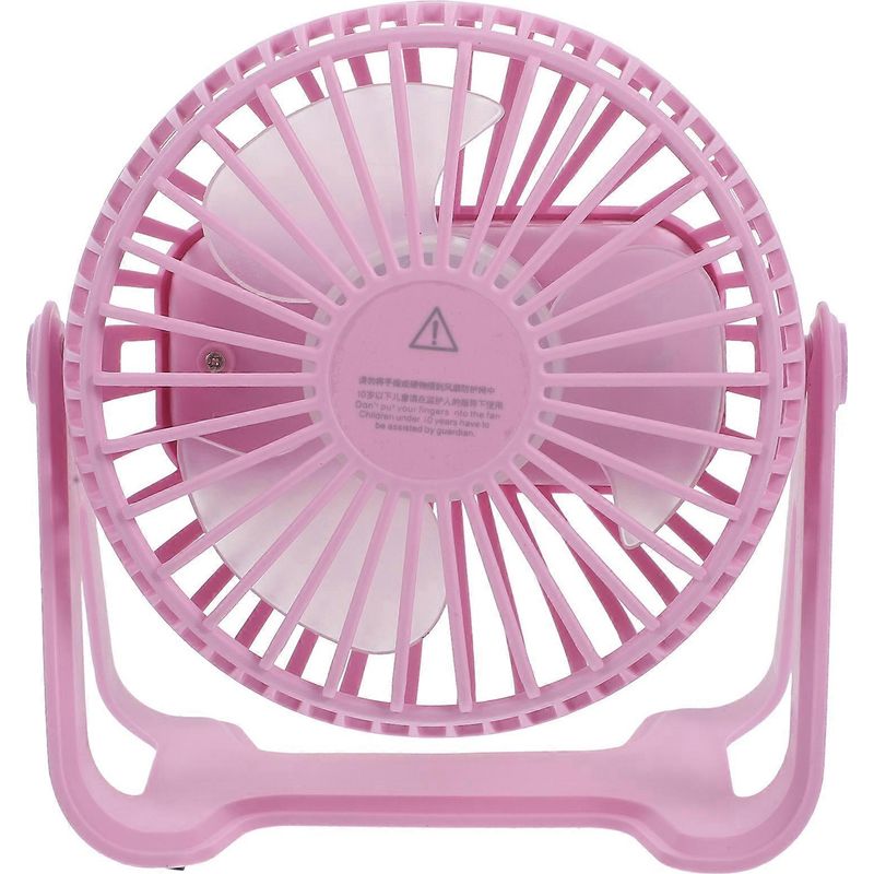 Tragbarer Tischventilator, Kompakter Usb-ventilator, Praktischer Luftventilator, Leiser Mini-ventilator Für Studentenwohnheim, Zuhause, Büro (12,5 X 8 Cm - Rosa)