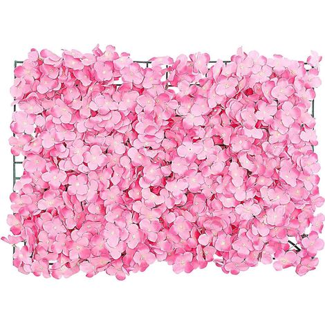 Künstliche Blumenwanddekoration, Blumenwanddeko Für Den Innenbereich, Florale Kulisse – 60 X 40 X 1,5 Cm – Rosa
