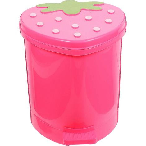 Mini-abfalleimer Aus Kunststoff Mit Schwingdeckel Für Tisch, Schreibtisch Oder Auto (farbe Zufällig) – 16,50 X 14,50 X 14,50 Cm – Rosa