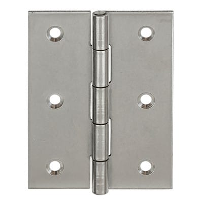VORMANN Tür-Scharnier halbbreit B46xH60mm,gerollt Edelstahl,rostfrei