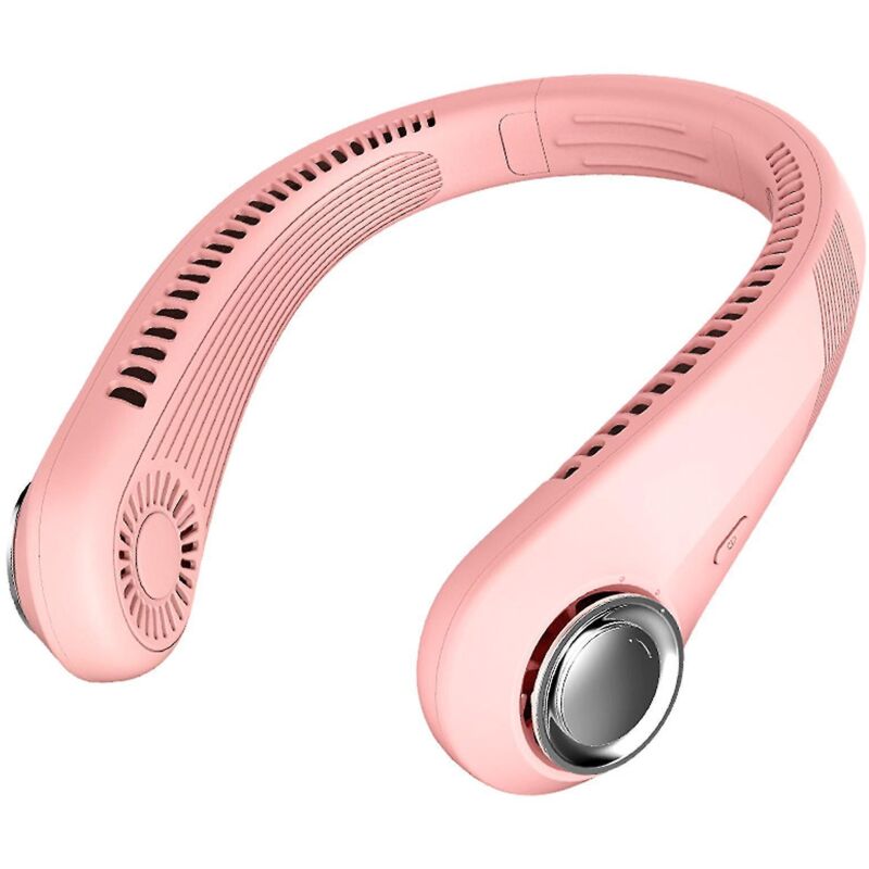 Tragbarer, Klingenloser Nackenventilator, Usb-aufladbar, Zum Tragen Um Den Hals – Pink