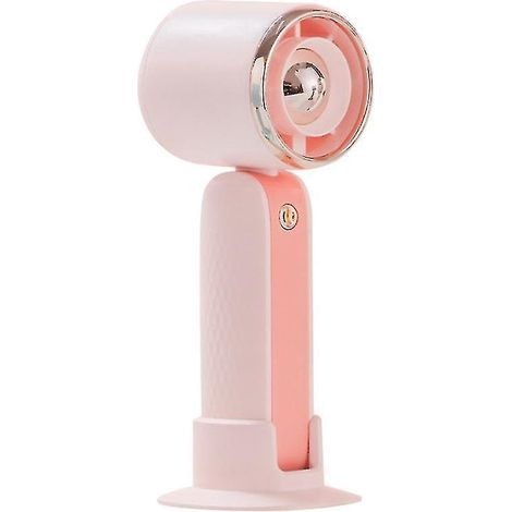 Rk-c102 Mini-turbo-tischventilator Mit Diamantstruktur, Drei Geschwindigkeitsstufen, Rosa, 1 Stück