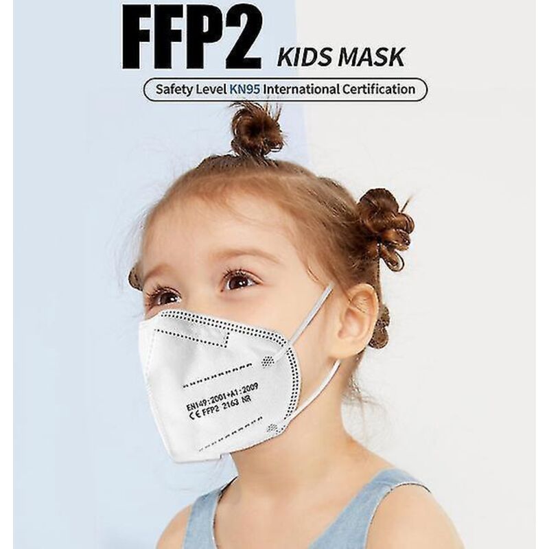 Kn95-kindermasken, Fünflagige Ffp2-schutzmasken – 100er-packung – Rosa