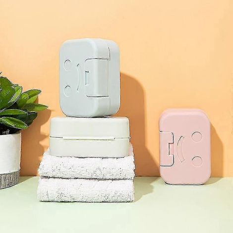 Yaju Smiley Tragbare Seifenbox Mit Luftdichtem Verschluss, Reiseseifenetui, Badezimmerbox (1 Stück, Rosa)