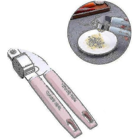 Knoblauchpresse Aus Edelstahl, Multifunktionaler Knoblauchstößel, Knoblauchschäler, Rosa Küchenhelfer