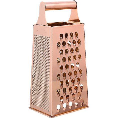 4-seitige Gemüsereibe Aus Edelstahl – Professionelles Küchengerät – 23,70 X 10,00 X 8,00 Cm – Gold