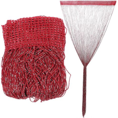 Set Mit 2 Fransengardinen Für Tür-, Flur- Oder Schlafzimmereingang. – 200 X 100 X 0,2 Cm – Rot