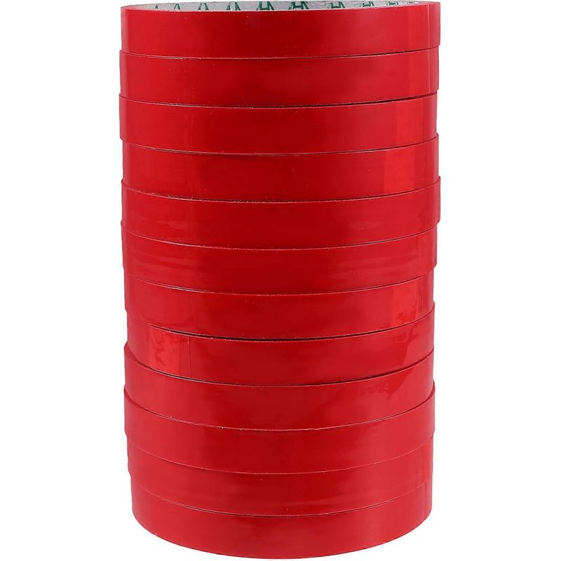 Packung Mit 12 Selbstklebenden Beutelverschlussbändern, Kompatibel Mit Beutelverschlussmaschinen Und -verschließgeräten Für Supermärkte. – 3000,00 X 1,20 X 0,10 Cm – Rot