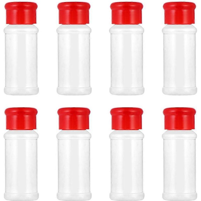 Set Mit 8 Haushaltsgewürzflaschen, Tragbaren Pfefferstreuern, Gewürzgläsern (rot) – 10,5 X 4 X 4 Cm – Rot