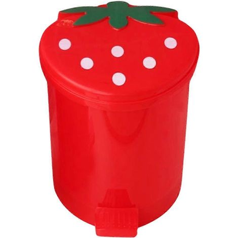 Kleiner, Praktischer Abfalleimer In Cartoonform Für Zuhause Und Büro – 16 X 16 X 14,5 Cm – Rot