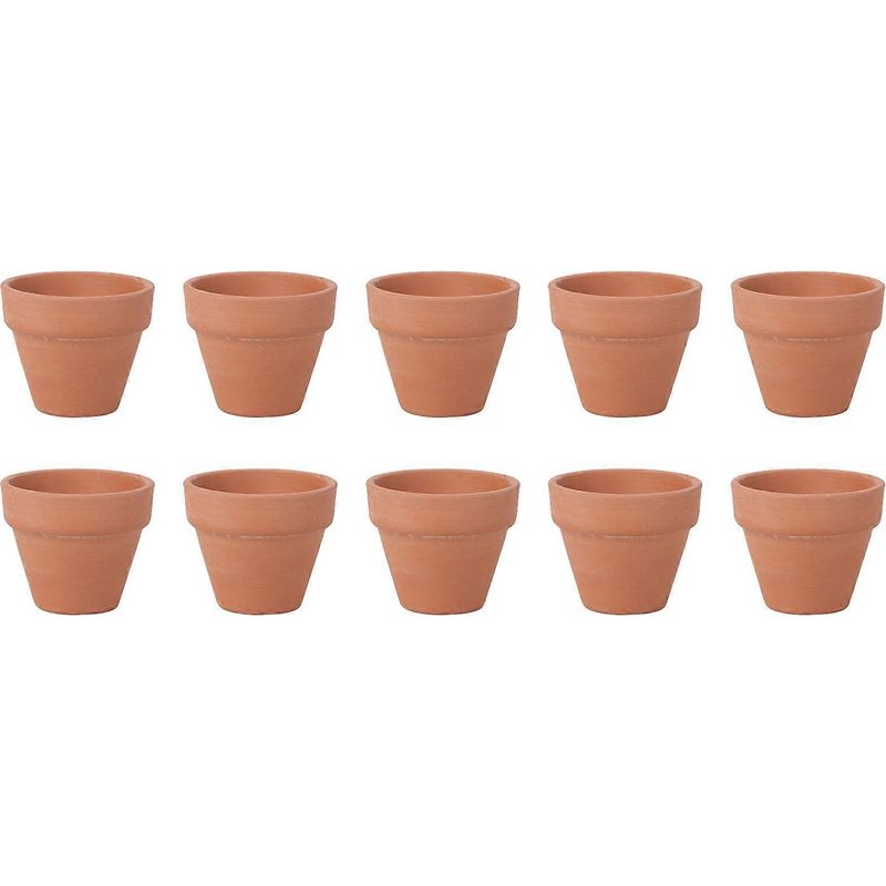 Set Mit 10 Kleinen Terrakotta-töpfen (4,5 X 4 Cm) Aus Keramik, Ideal Für Kakteen, Sukkulenten Und Andere Kleine Pflanzen. Perfekt Für Bastelarbeiten Und Als Hochzeitsgeschenk.