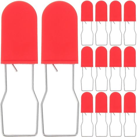 Packung Mit 50 Diebstahlsicheren Drahtvorhängeschlössern Aus Kunststoff, Mehrzweck-sicherheitsplomben, Mini-sicherheitsschlösser – 7,20 X 2,00 X 0,80 Cm – Rot