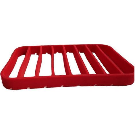 Mehrzweck-bratrost Aus Silikon Für Backofen Und Schnellkochtopf - 27 X 17,5 X 2,5 Cm (rot)