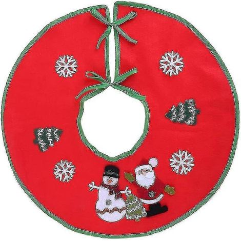 Jinxiu Weihnachtsdekoration Für Zuhause: Baumdecke, Dekorative Abdeckung Für Den Außenbereich (45,5 X 45,5 Cm), Rot, 1 Stück